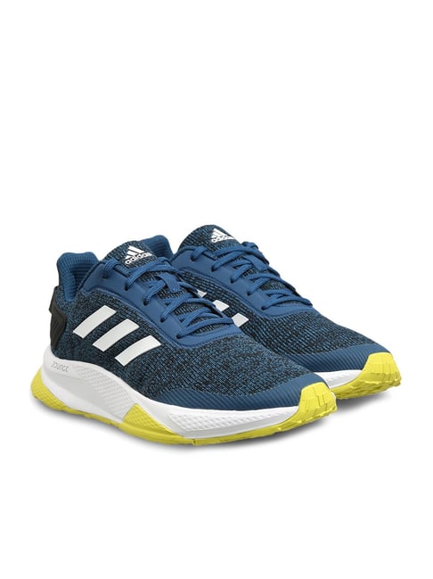 Blue and yellow adidas hotsell running shoes