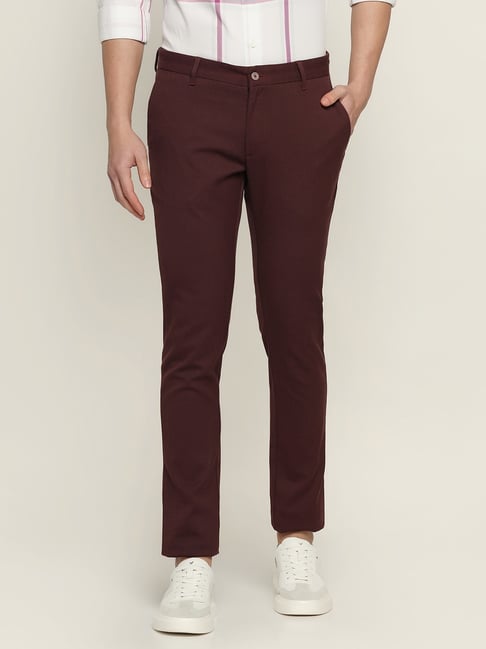 Buy berge Womens Slimfit Wine Colour Track Pant With A VShaped Panel At  The Waist Concealed Pocket Zips And Flat Drawstrings at Amazonin