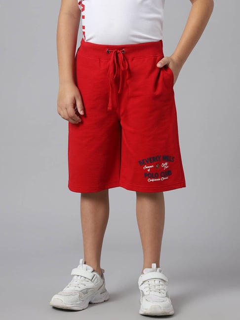 Buy Beverly Hills Polo Club Kids Red Solid Shorts for Boys Clothing Online Tata CLiQ