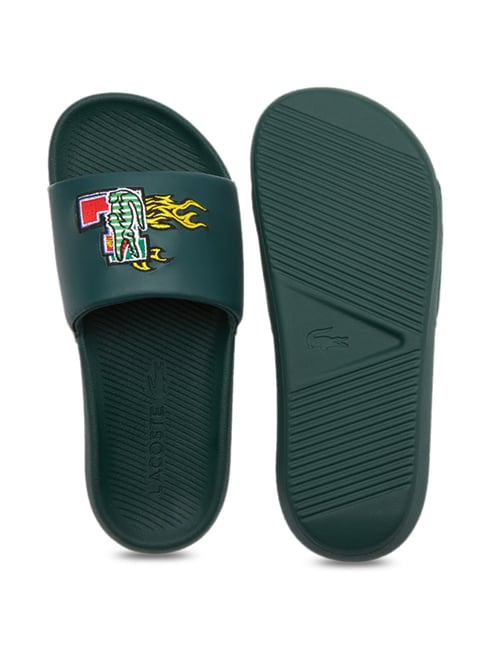 Buy Lacoste Men's Croco Green Slides for Men at Best Price Tata CLiQ