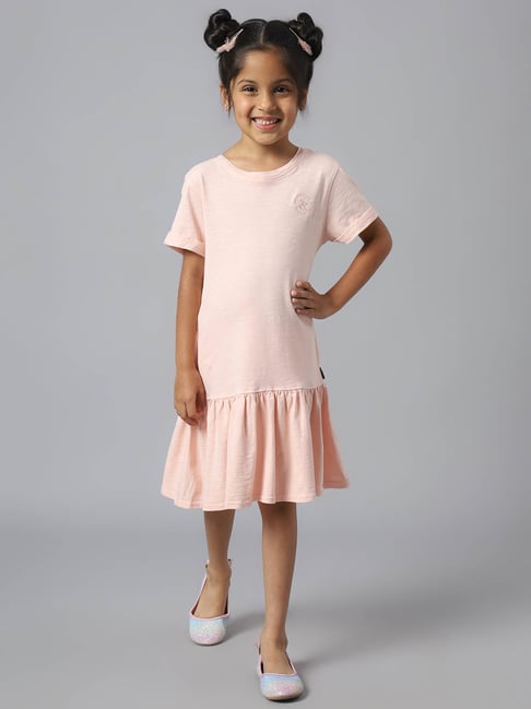 Beverly Hills Polo Club Kids Peach Solid Dress