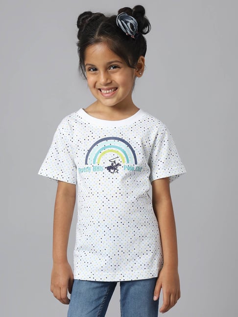 Buy Beverly Hills Polo Club Kids White Printed T Shirt for Boys Clothing Online Tata CLiQ