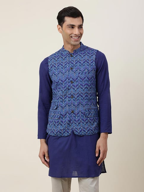 Buy Natural Silk Nehru Jacket for Men Online at Fabindia | 10362769