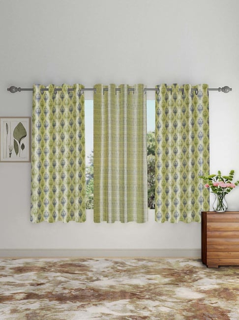 Hosta Homes Green Polyester Window Curtains-picture-45