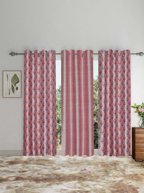 Hosta Homes Pink Polyester Door Curtains-picture-14