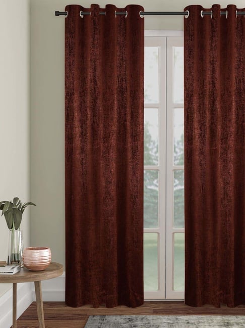 Hosta Homes Maroon Polyester Long Door Curtains-picture-13