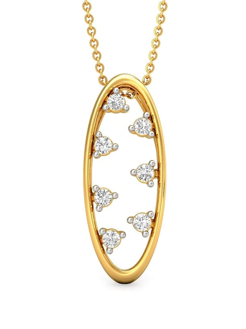 Candere By Kalyan Jewellers 18K Yellow Gold and Cubic Zirconia Pendant-picture-13