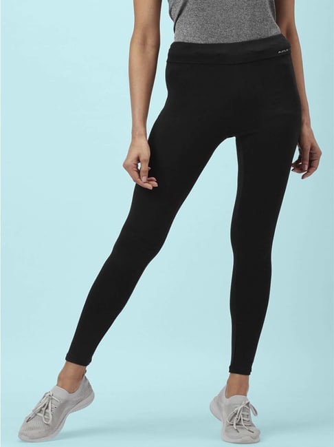 Buy Ajile by Pantaloons Black Cotton Sports Tights for Women