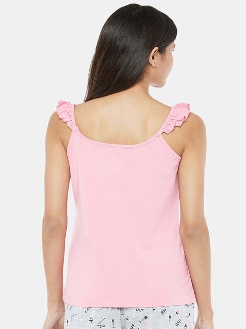 Dreamz by Pantaloons Pink Cotton Printed Top