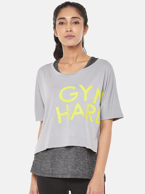 Ajile by Pantaloons Grey Graphic Print T-Shirt-picture-30