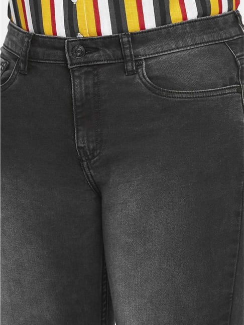 Buy People by Pantaloons Black Cotton Distressed Mid Rise Jeans for Women  Online @ Tata CLiQ