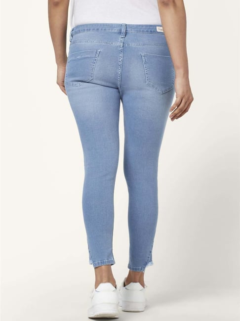 People by Pantaloons Grey Cotton Mid Rise Jeans