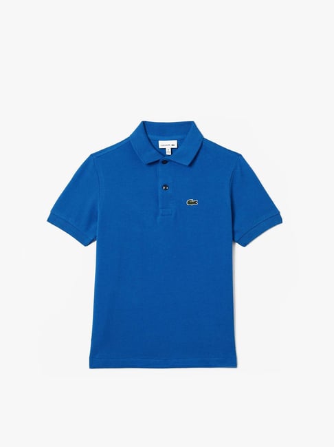 Lacoste Kids Royal Blue Solid Polo T-Shirt