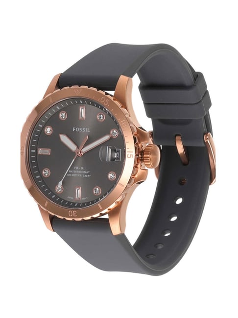 Fossil Fb-01Three-Hand Date Rose Gold-Tone Stainless Steel Watch