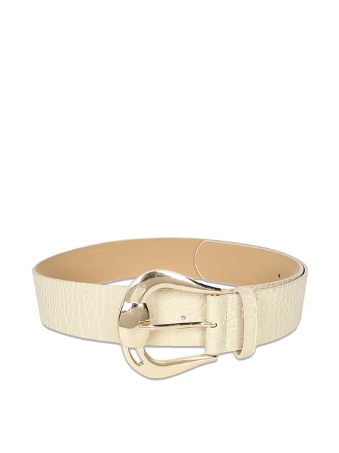 Twenty Dresses Off White Wide Belt for Women