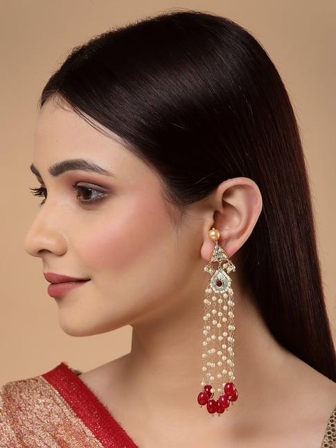 Buy Large Gold Statement Earrings Gold Bohemian Earrings Unique Boho  Earrings Indian Ethnic Tribal Earrings Long Gold Earrings Bridal Earrings  Online in India - Etsy