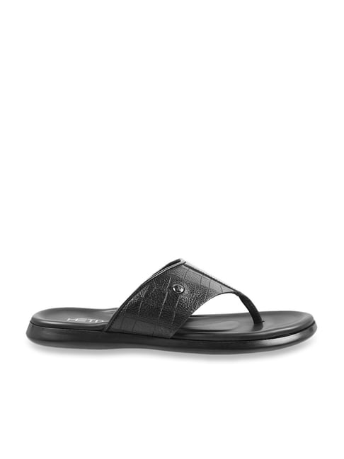 Metro Men's Black Thong Sandals-picture-28