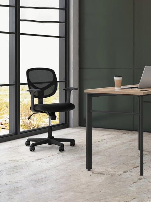 Buy HNI India Black Mesh Mid Back Office Chair at Best Price