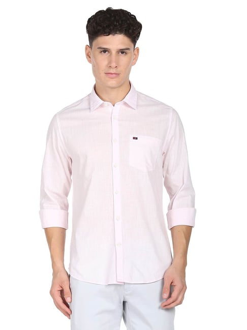 AD by Arvind Light Pink Slim Fit Shirt-picture-41