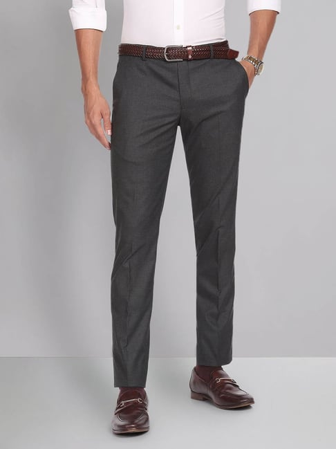 Slim Fit Suit trousers  Dark grey  Men  HM IN