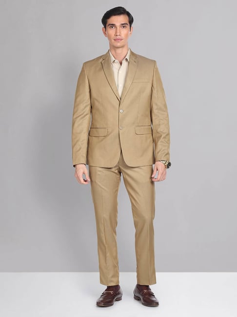 AD by Arvind Brown Regular Fit Two Piece Suit-picture-17