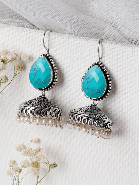 Turquoise Gemstone 925 Sterling Wholesale Silver Jewellery Earring WE-6275  at Rs 625/piece | 925 Sterling Silver Gemstone Ring in Jaipur | ID:  22371304455