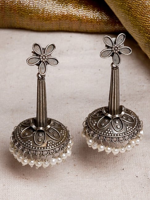 100% Handcrafted Miao Hmong Pure Silver Earrings 999 Filigree Dangle Long  Drop Tassel Flower Design Bohemian Vintage Ethnic Style - Fair Trade #109 -  Interact China