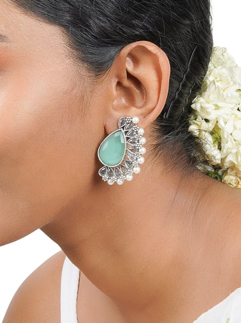 Buy GOSS BABE DELICATE DARLING MINT GREEN EARRINGS for Women Online in India