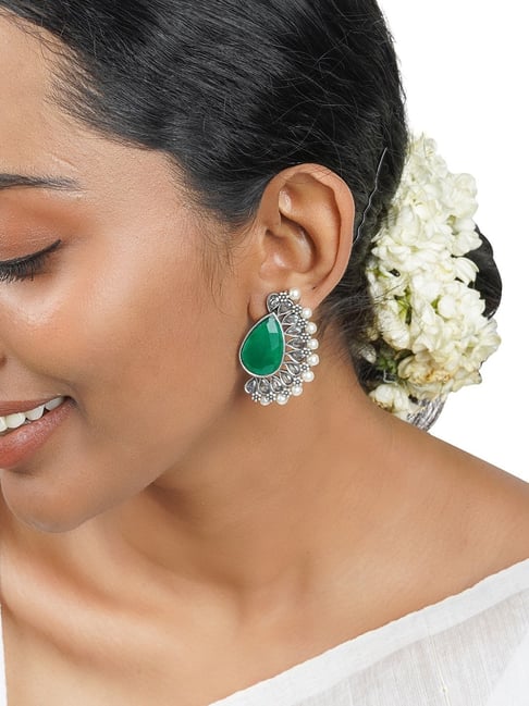 Green Long Earrings – Tar India