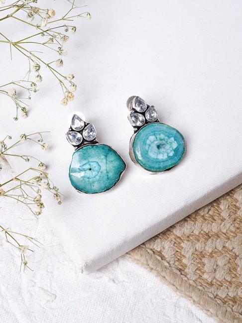 Powder Blue and Lavender Vintage Arizona Turquoise Earrings with Sterl –  The Sage Lifestyle