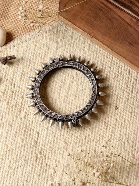 Teejh Ethnic  Sreeya Silver Oxidized Bangles for Women-picture-37