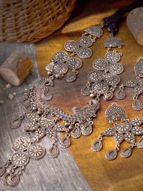 Men's antique silver-colored chain necklace | Golden Goose