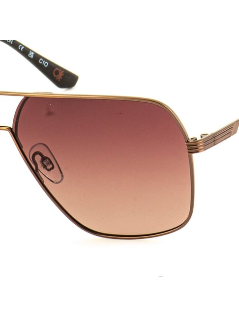 United Colors of Benetton Orange Square Sunglasses for Men