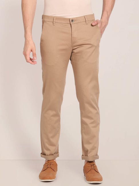 US Polo Assn Light Brown Slim Fit Chinos