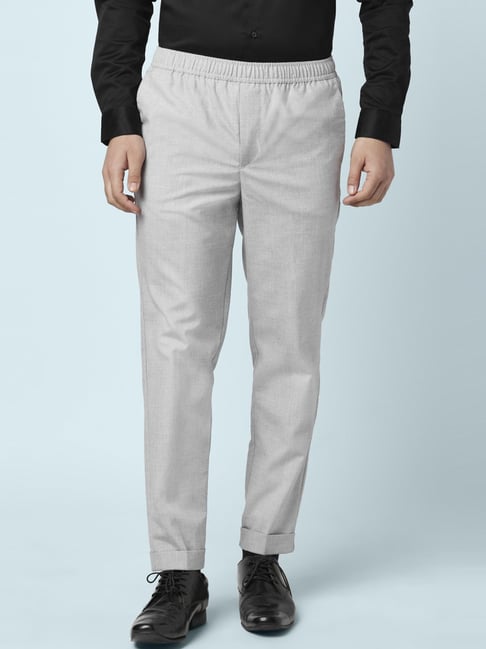 Richard Parker by Pantaloons Black Slim Fit Trousers