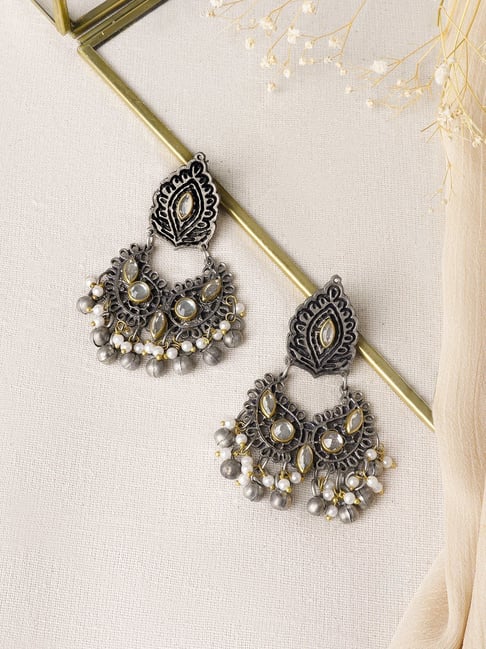 Ethnic Gold Plated Dangler Earrings For Women