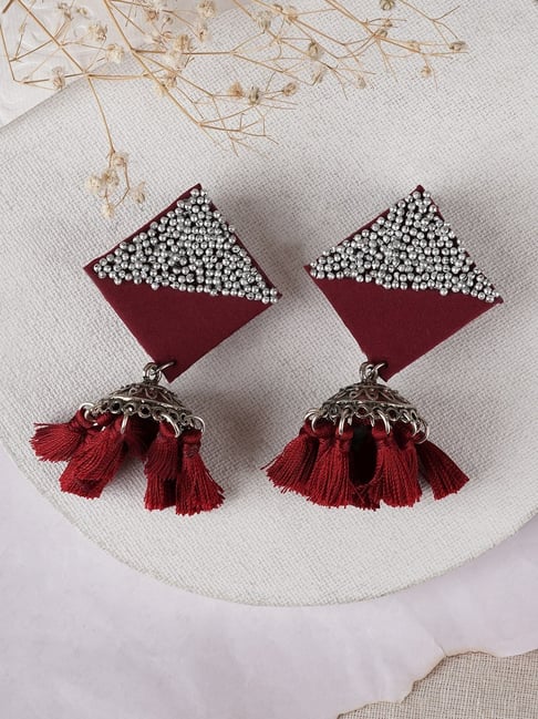 Crystal Trail Earrings - Pink, Buy Earrings Online Cheap, Shop From The  Latest Collection Of Earrings For Women & Girls Online. Buy Studs, Ear  Cuff, Drop & More Earrings At Best Price |