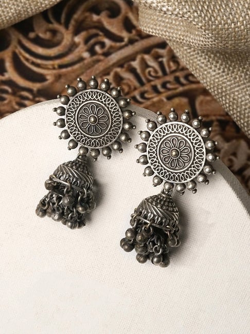 Buy online Silver Tone Oxidized Earrings from fashion jewellery for Women  by Zerokaata for ₹1350 at 13% off | 2024 Limeroad.com