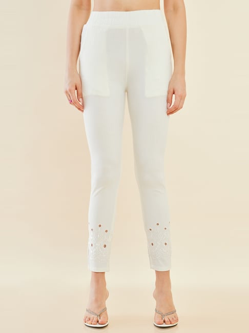 Buy Online Off White Cotton Pants for Women  Girls at Best Prices in Biba  IndiaCORE14910AW20OWHT