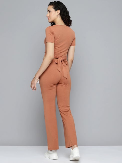 Womens Full Length Pants Clearance Solid High Waist Coverall Trouser Long  Pant Trendy Button Fashion Gaucho Pants for Women ,Brown,L - Walmart.com