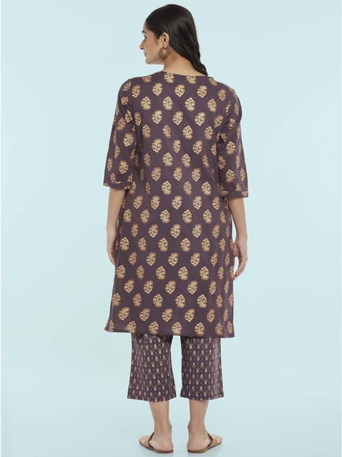 Buy Rangmanch by Pantaloons Blue Printed A Line Kurta for Women Online @  Tata CLiQ