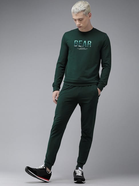 Dark green tracksuit online