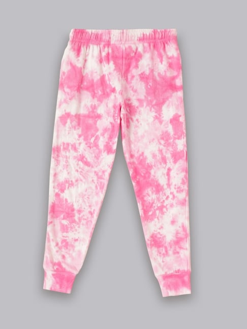 Kidsville Pink Printed Barbie Joggers