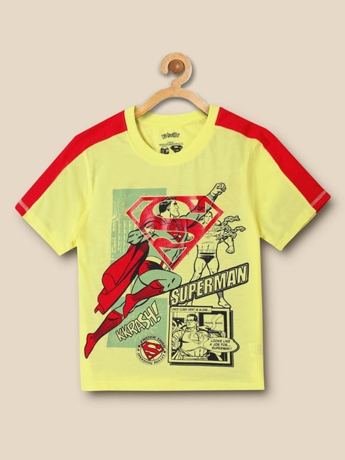 Superman t 2024 shirt yellow