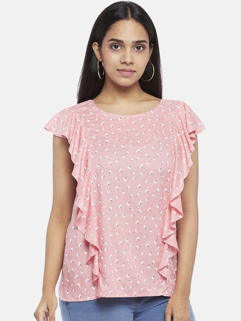 Honey by Pantaloons Pink Printed Top