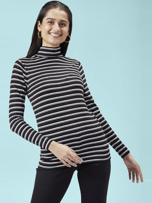 Honey by Pantaloons Black Striped Top