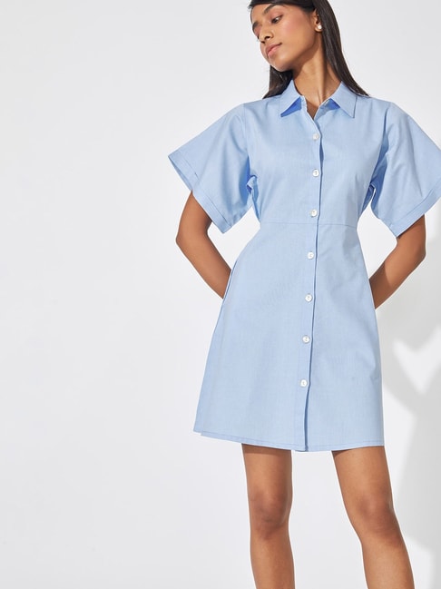 Discover 72+ light blue denim shirt dress super hot