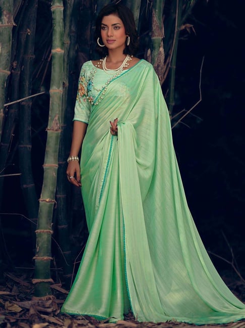 Opal Green Saree Set. – Shyam Narayan Prasad