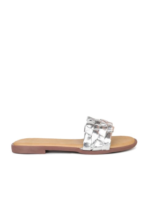 Buy I'M ALL METALIC SILVER SANDALS for Women Online in India