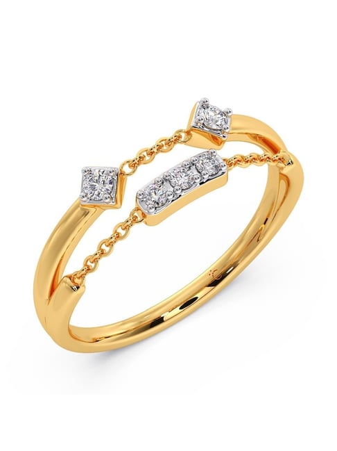 Crown diamond Ring Guard In 14K Yellow Gold | Fascinating Diamonds